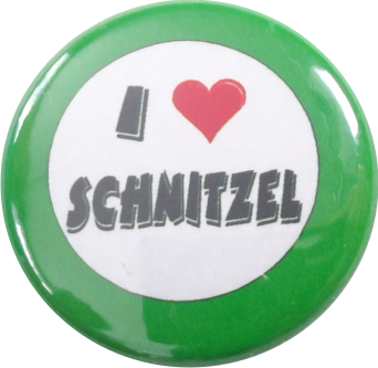 I love schnitzel Button grün - zum Schließen ins Bild klicken
